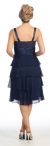 Tiered Skirt Short Formal Party Dress with Lace Jacket back in Navy